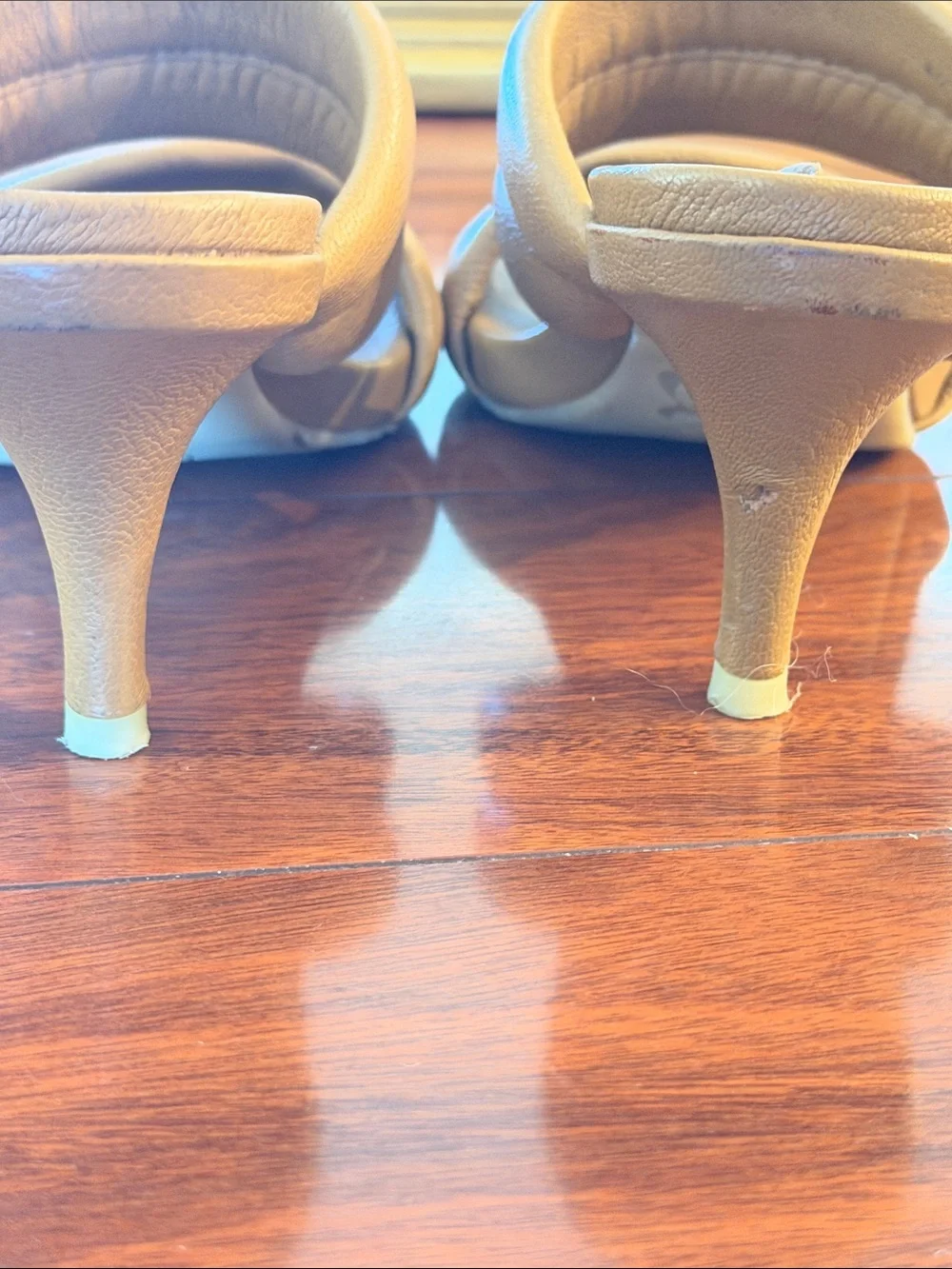 Pedro Garcia Clea Padded Double-Strap Sandals in Tan Brown